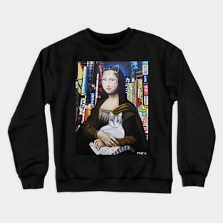 Monalisa cyberpunk in Tokyo Crewneck Sweatshirt